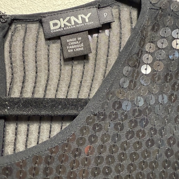 DKNY Black Sequin Women's elegant cape blazer - Picture 7 of 13